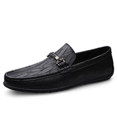 Men's Casual Cowhide Soft Sole Large Size Business Leather Shoes