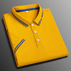 Men's New Casual Business Lapel Short-sleeved Polo Shirt