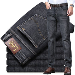 Men's Elastic Loose Straight High-end Versatile Soft Jeans