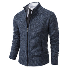 2023 New Autumn and Winter Men's Knitted Sweater Zipper Jacket