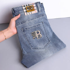 Men's Casual Embroidered Stretch High-end Jeans