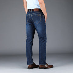 Men's Business Casual High Waist Stretch Jeans