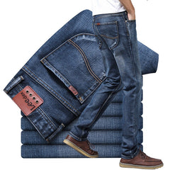 Men's Business High Waist Straight Loose Jeans