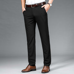 Summer Thin Casual Straight Elastic Breathable Trousers