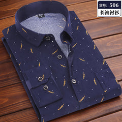 Pure cotton men's printed shirt