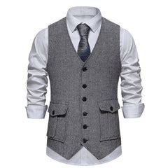 Men's Vintage Single Breasted Suit Vest