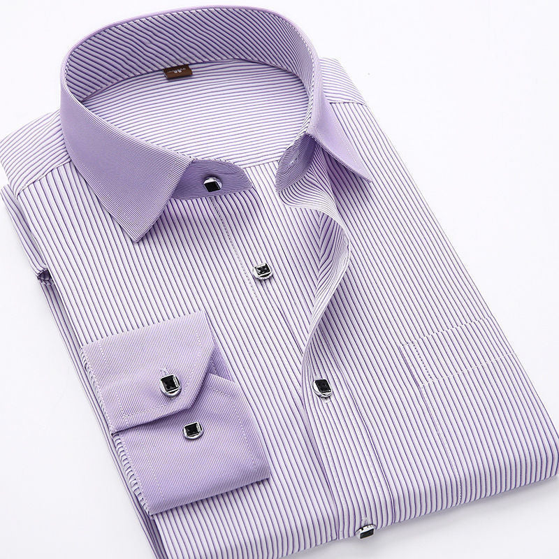 Men's Non-Iron Stripe Long Sleeve Shirt