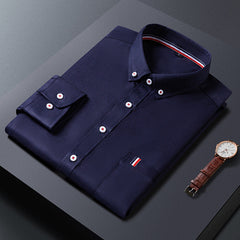 Men's Solid Color Business Casual Shirt