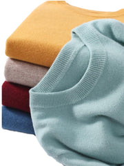 2023 New Men's Round Neck Casual Business Knitted Cashmere Sweater