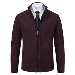 2023 New Autumn and Winter Men's Knitted Sweater Zipper Jacket
