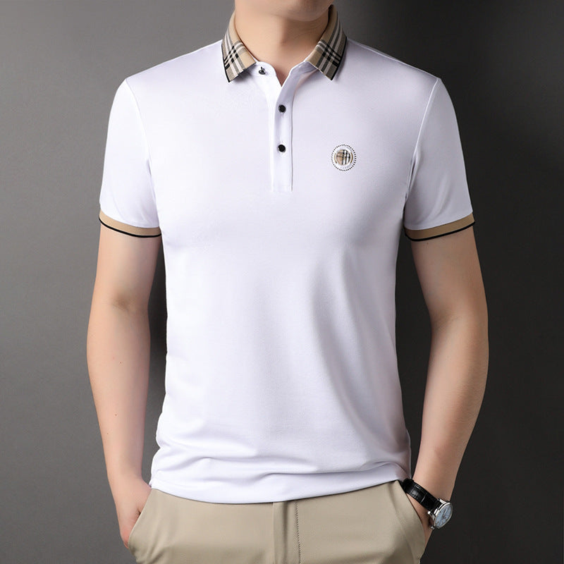 Business casual trend loose plus size polo shirt