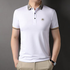 Business casual trend loose plus size polo shirt