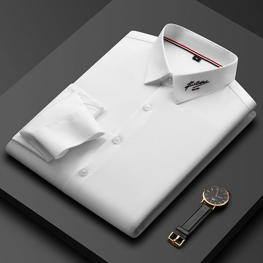 Men's Embroidered Business Casual Non-iron Shirt