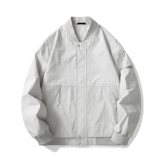 2023 Men's Simple Baseball Collar Casual Flight Suit Jacket