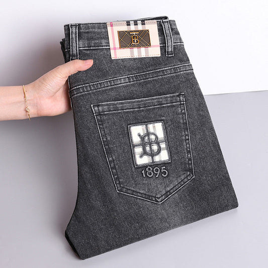2023 New High-end Slim Straight Stretch Jeans