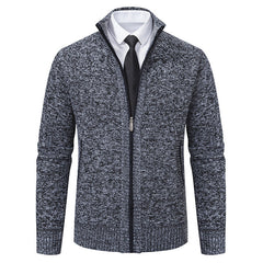 2023 New Autumn and Winter Men's Knitted Sweater Zipper Jacket
