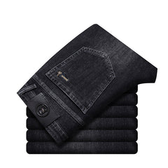Men's 2024 New Elastic Straight Business Casual Jeans