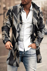 2022 New Arrival Men's Plaid Wool Coat