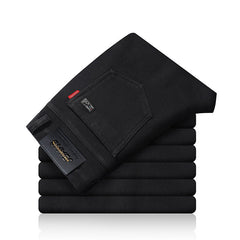 Men's 2024 New Elastic Straight Business Casual Jeans