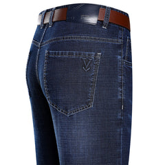 Men's Large Size Casual Loose Straight Stretch Jeans