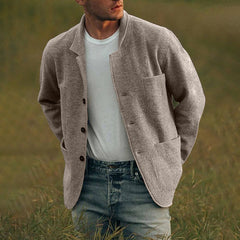 Men's Solid Color Fashion Casual Jacket