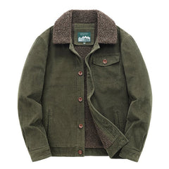 Lambswool plus velvet thickened cotton jacket