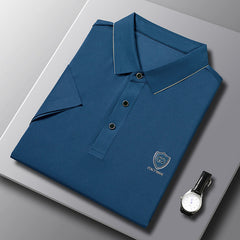Solid Color Casual Short-sleeved Polo Shirt