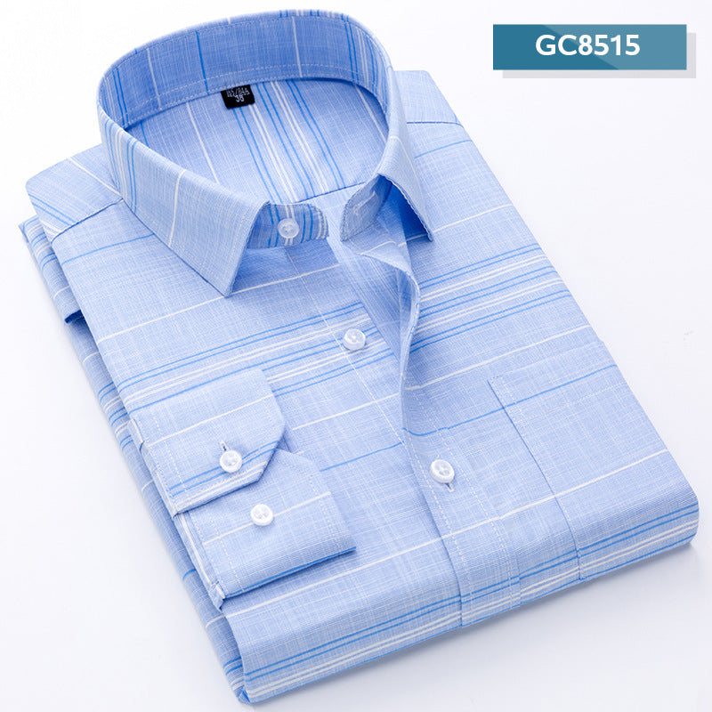Loose Business Casual Plaid Shirt