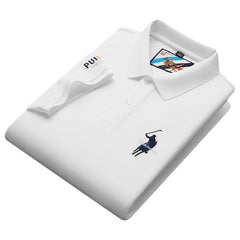 Fashionable Short Sleeve Embroidered Loose POLOS