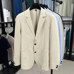 Men's Thin Linen Solid Blazer