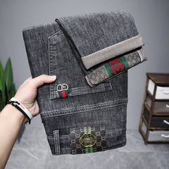 Men's Stretch Super Soft Slim Fit Versatile Printed Jeans