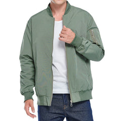 Men's Casual Embroidered Bomber Jacket