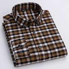 Pure cotton long-sleeved business casual shirt