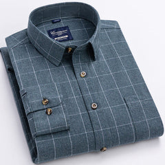 New plaid cotton shirt