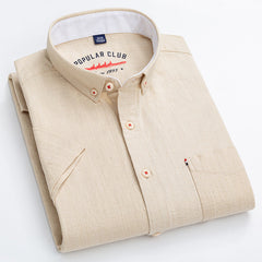 Men's Summer New Linen Slim Fit Casual Business Shirts