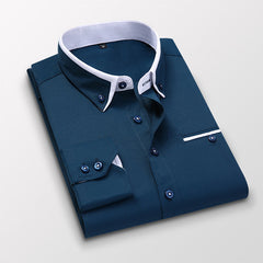 New Men's Business Long Sleeve Shirt