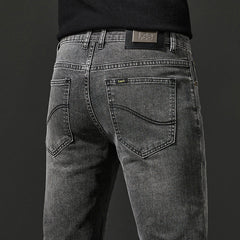 Men's New High-end Stretch Straight Cotton Casual Jeans