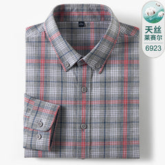 Men's High-end Business Casual Cotton Plaid Shirt