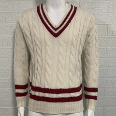 Men's striped colorblock knitted sweater