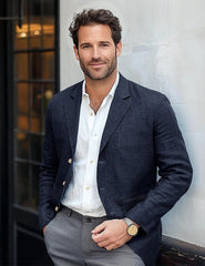 Men's Casual Solid Color Cotton and Linen Blazer