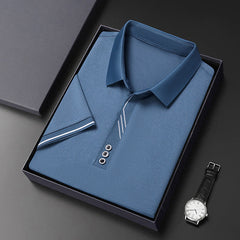 New business casual solid color lapel polos
