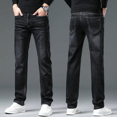 2023 High-end Wear-resistant Super Soft Double-core Yarn Elastic Loose Straight Jeans