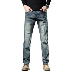 Autumn and winter thick stretch casual jeans