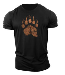 Fashionable Bear Paw Print Crew Neck T-shirt