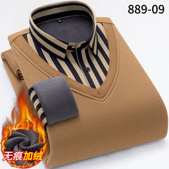 Men's Thermal Fake Two Piece Shirt