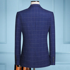Men's Slim Fit Plaid Casual Blazer