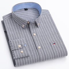 New style cotton anti-wrinkle casual stand collar long sleeve shirt