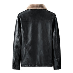 Men's Fleece Leather Jacket