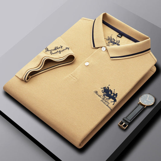 Men's Short Sleeve Fashionable Embroidered Polo Shirt