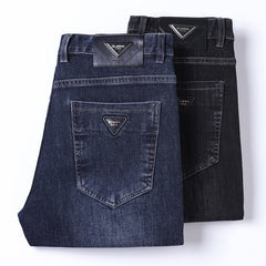 2024 Men's Wear-Resistant Elastic All-match Business Straight Jeans